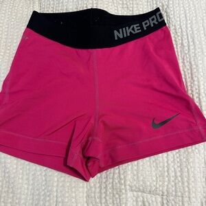 Nike Women's Athletic Shorts in Pink and Black
